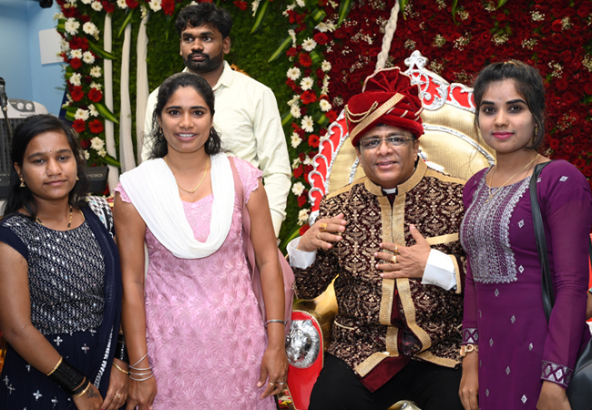 Bro Andrew Richard celebrates his 60th Birthday with grandneur amidst a large number of devotees here on Sunday, 16th, 2023, at Grace Ministry Prayer Centre Budigere in Bangalore with a myriad of wishes.